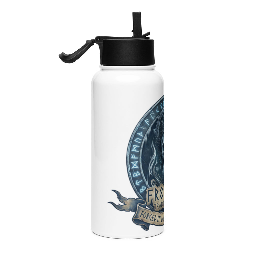 Frostflow Stainless Steel Water Bottle – Straw Lid Adventure Flask | Frostveil Trading Company - Frostveil Trading Company