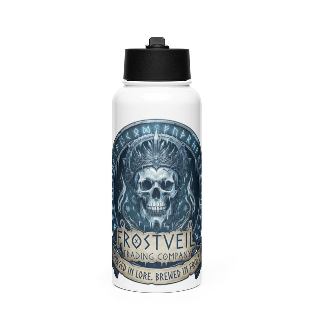 Frostflow Stainless Steel Water Bottle – Straw Lid Adventure Flask | Frostveil Trading Company - Frostveil Trading Company