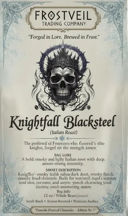 Knightfall Blacksteel (Italian Roast) - Frostveil Trading Company